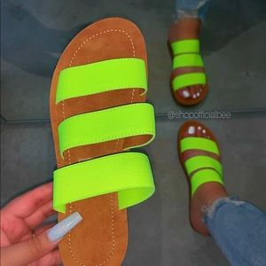 Neon sandals
